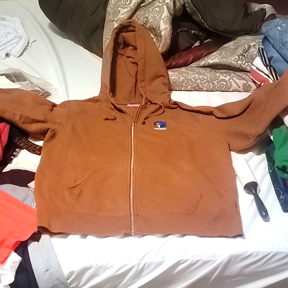 Supreme gonz ramm zipup hoodie brown L